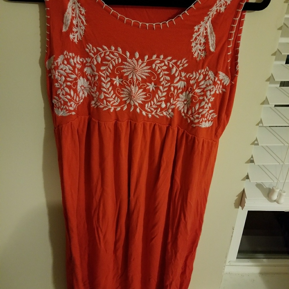 World Market Midi orange dress